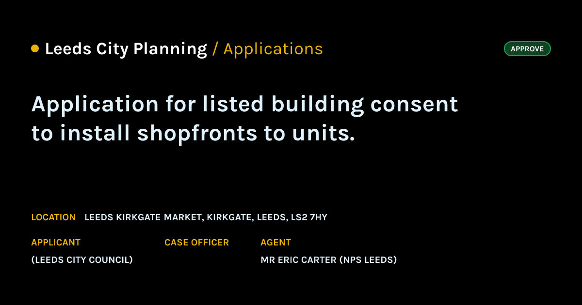 Planning Application 25/02711/LI Details — Leeds